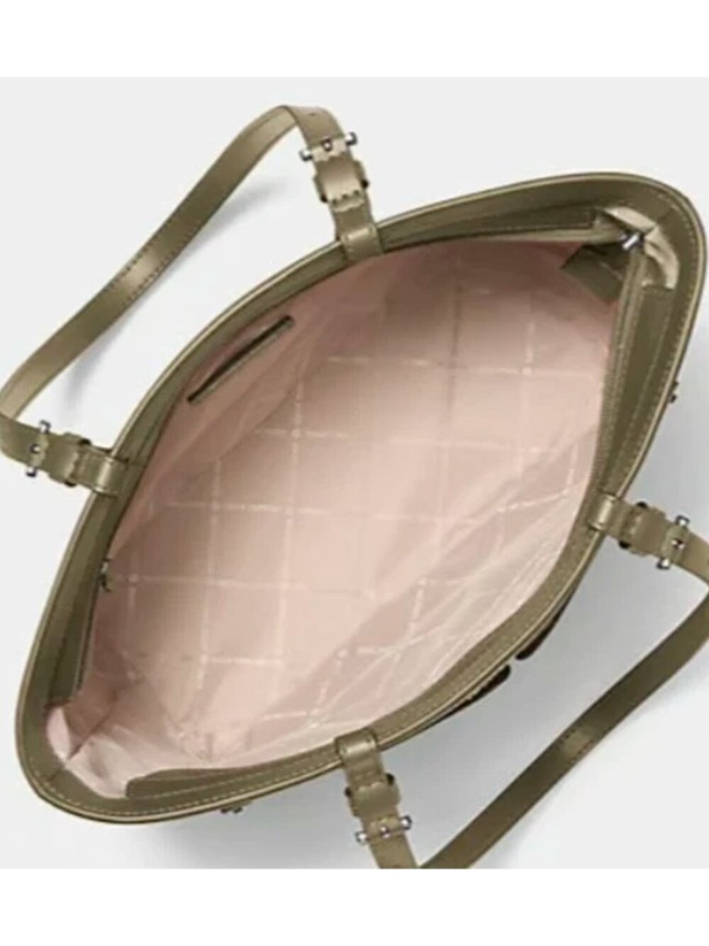 S Michael Kors Jet Set Medium Double Pocket Tote Army Green Olive 35H3STVT6B - Picture 5 of 6